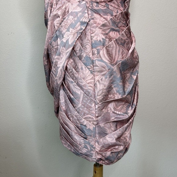 ASOS Pink and Gray Multi Pleated Crossover Bubble Dress 12 - Picture 6 of 13